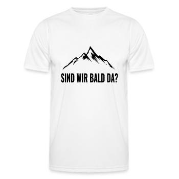 Berge Wanderer lustiger Spruch Humor Berg - Männer Funktions-T-Shirt - Weiß - Vorne - AI Model Male 178 dark (178cm)