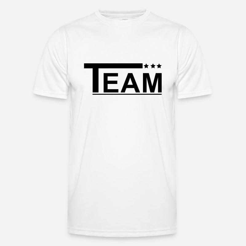 Team mit Sternen schwarz Männer Funktions-T-Shirt