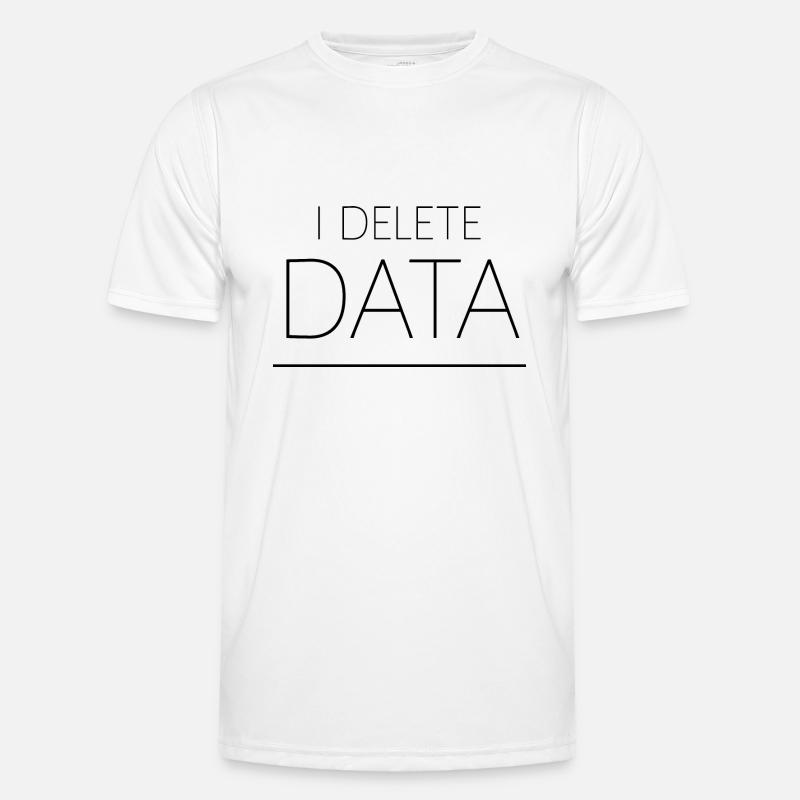 I Delete Data 4 - Männer Funktions-T-Shirt - Weiß