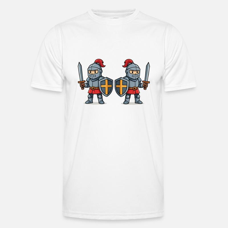 ritter comic 2 Männer Funktions-T-Shirt