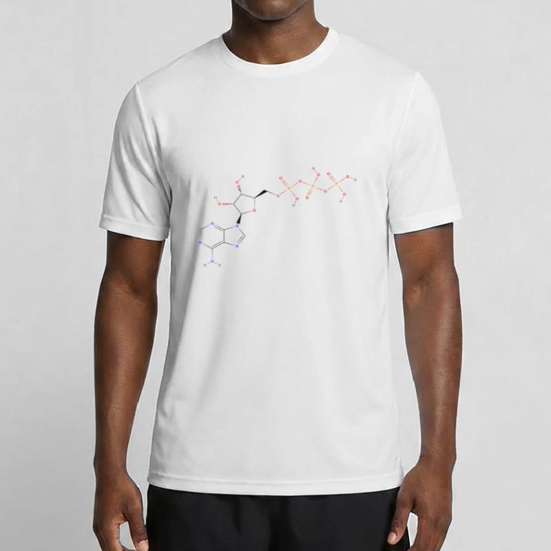 Molécule de triphosphate d’adénosine - Structur coloré T-shirt sport Homme