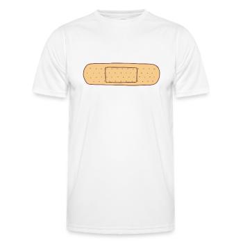 Bandage extrêmement collant - T-shirt sport Homme - blanc - Devant - AI Model Male 178 dark (178cm)