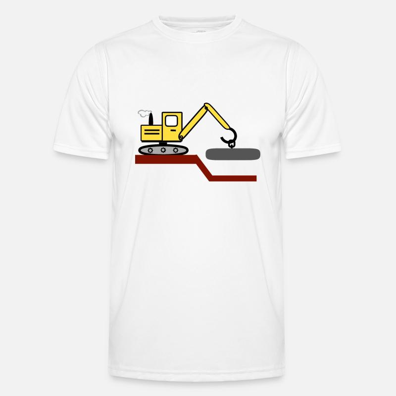 Bagger - Männer Funktions-T-Shirt - Weiß