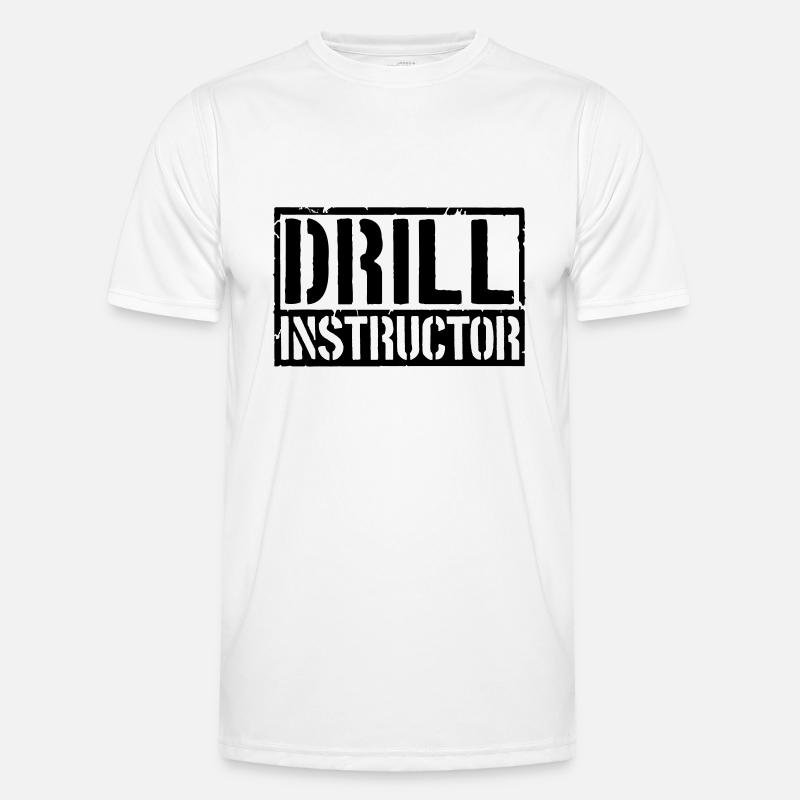 Drill Instructor Shield - Men's Functional T-Shirt - white