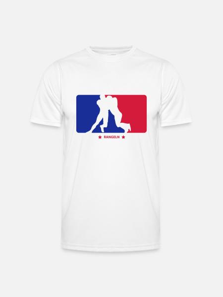 Rangeln - Männer Funktions-T-Shirt - Weiß