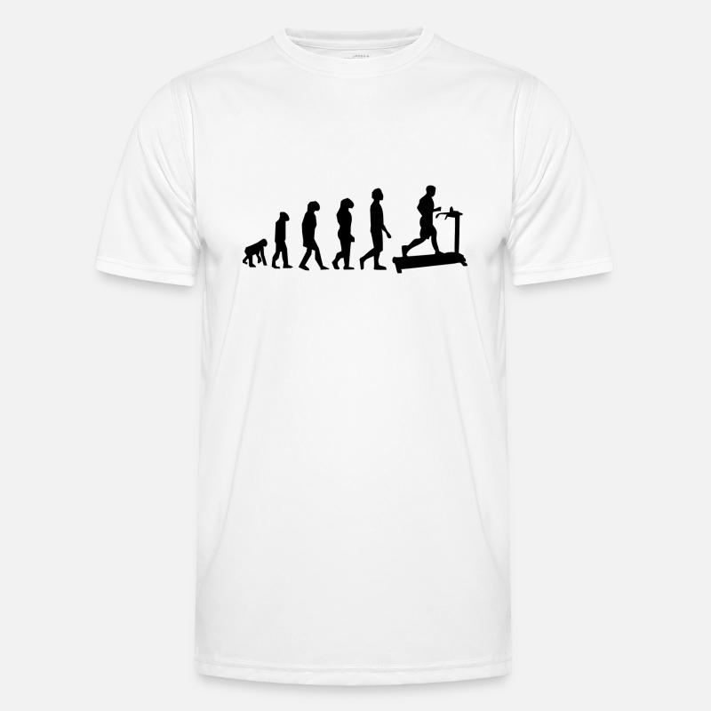 Treadmill evolution - Men's Functional T-Shirt - white