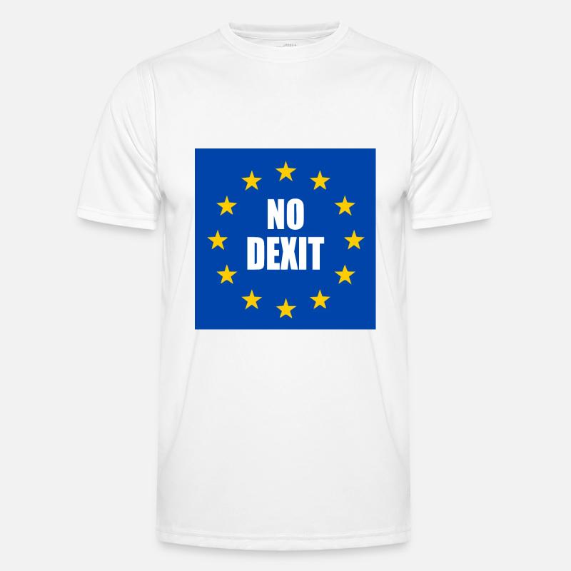 No dexit - Männer Funktions-T-Shirt - Weiß
