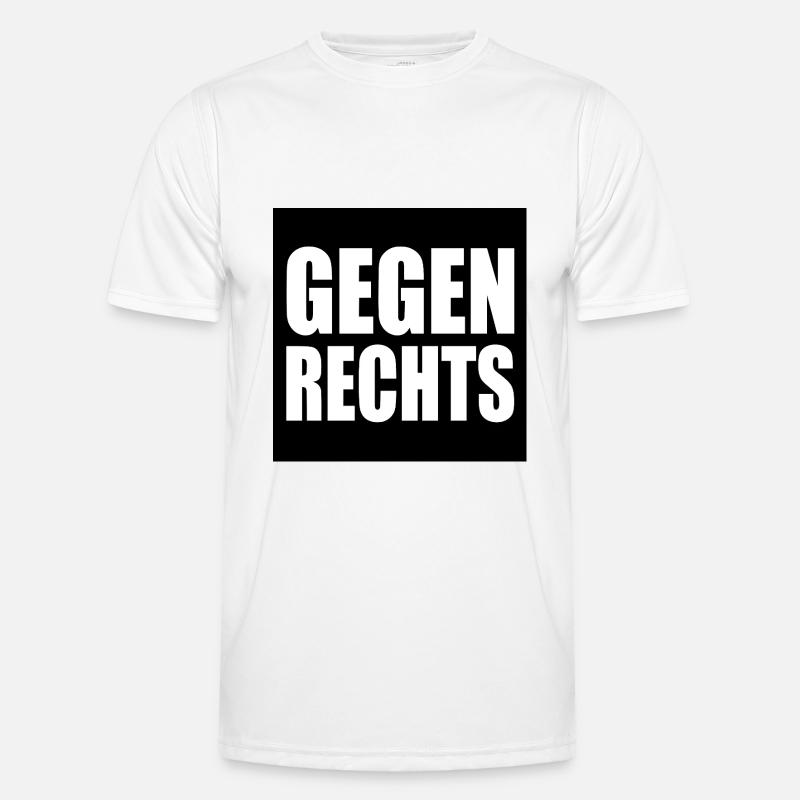 Gegen rechts Männer Funktions-T-Shirt