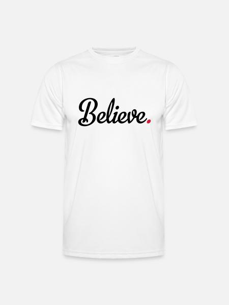 believe - Men's Functional T-Shirt - white