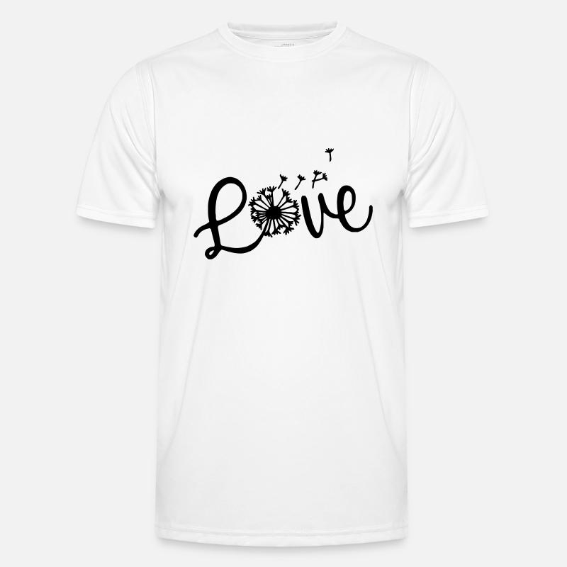 Liebe Löwenzahn Männer Funktions-T-Shirt