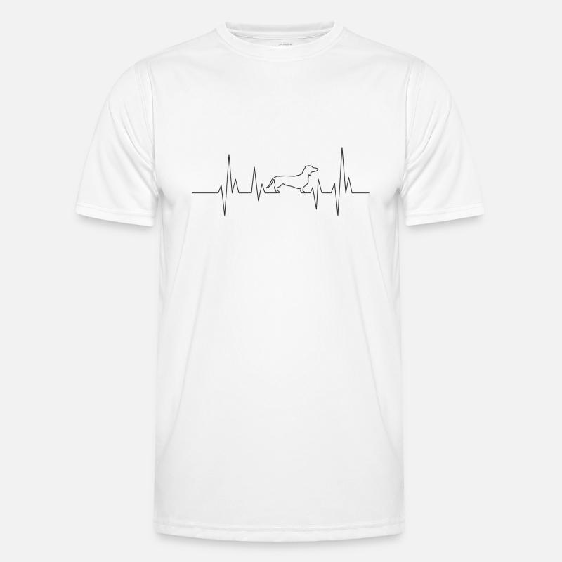 a heart beats for dachshunds Men's Functional T-Shirt