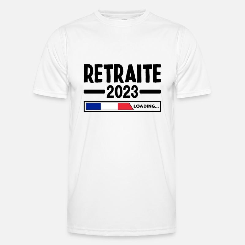 Retraite 2023 Loading Idée Cadeau Retrait Français T-shirt sport Homme