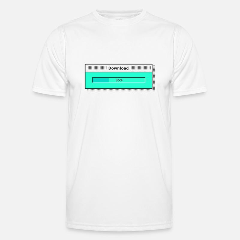 Warnmeldung Loading - Männer Funktions-T-Shirt - Weiß