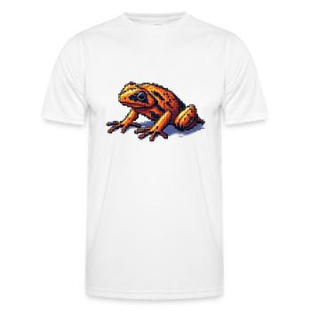 Pfeilgiftfrosch in retro 8 Bit Pixel Grafik - Männer Funktions-T-Shirt - Weiß - Vorne - AI Model Male 178 dark (178cm)
