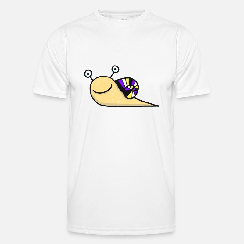 Nonbinary Snail - Men's Functional T-Shirt - white