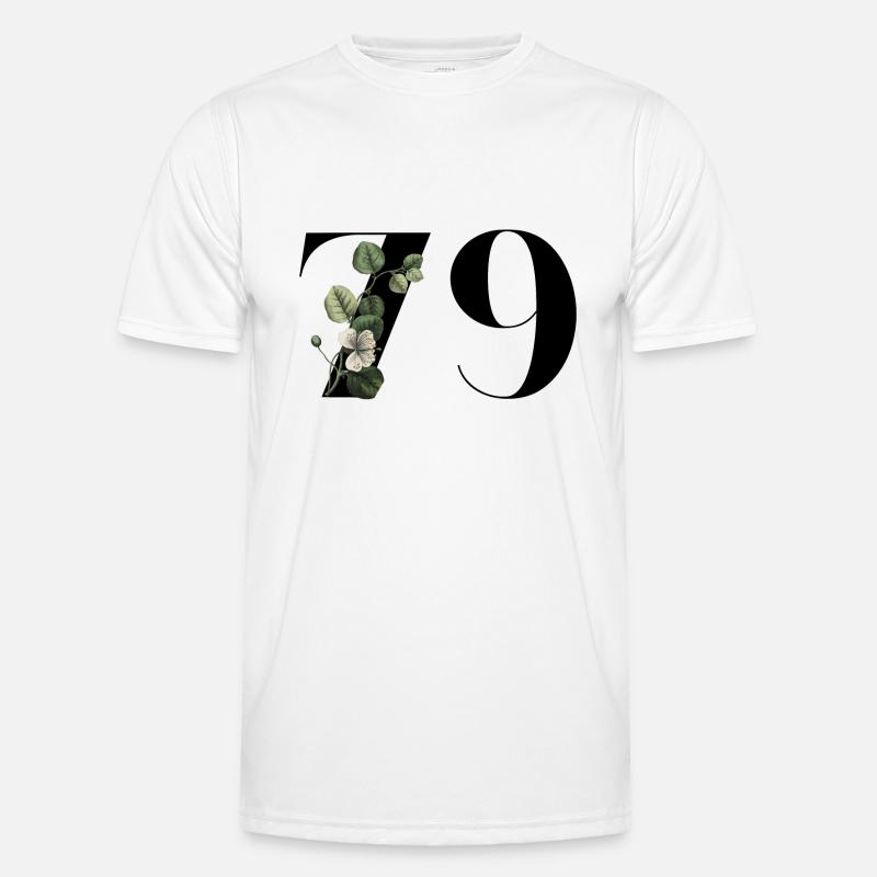 Nummer 79 Blumengrün - 79. Blumengeburtstag Männer Funktions-T-Shirt