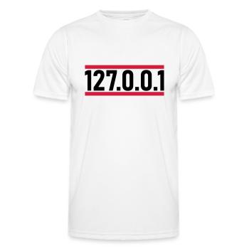 127 0 0 - Männer Funktions-T-Shirt - Weiß - Vorne - AI Model Male 178 dark (178cm)