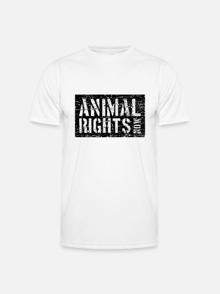 ANIMAL RIGHTS NOW VEGAN - Men's Functional T-Shirt - white