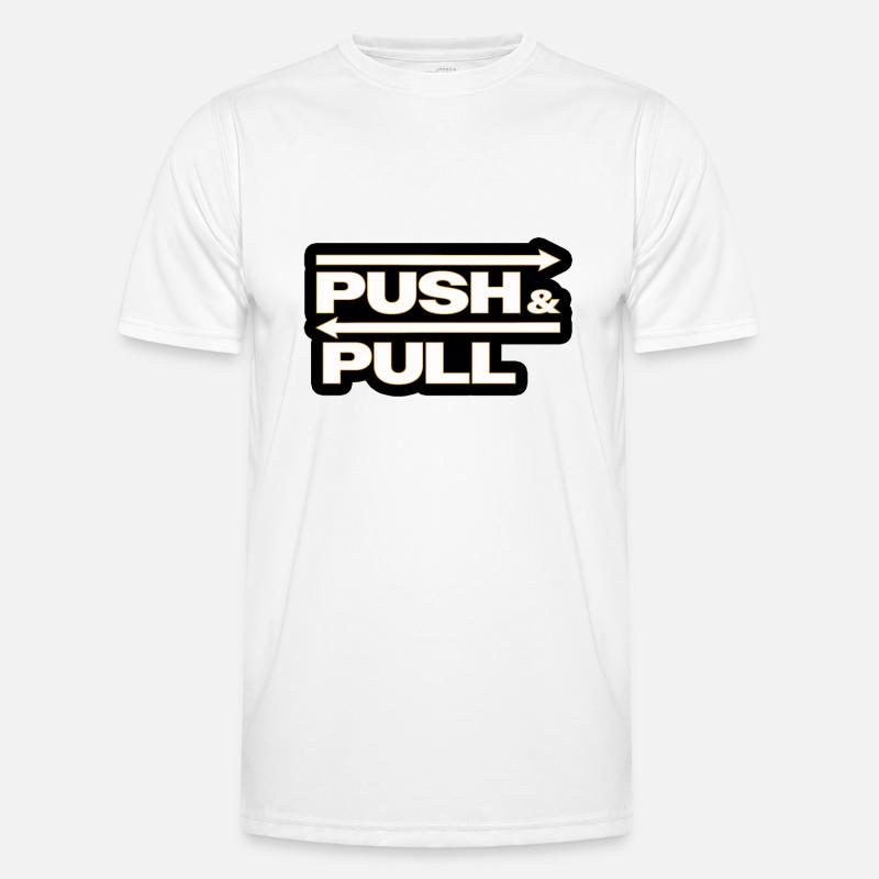 Push and Pull black - Männer Funktions-T-Shirt - Weiß