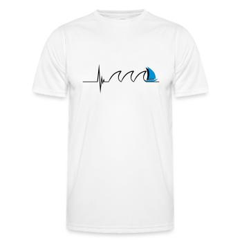 Sailing Pulse - Männer Funktions-T-Shirt - Weiß - Vorne - AI Model Male 178 dark (178cm)