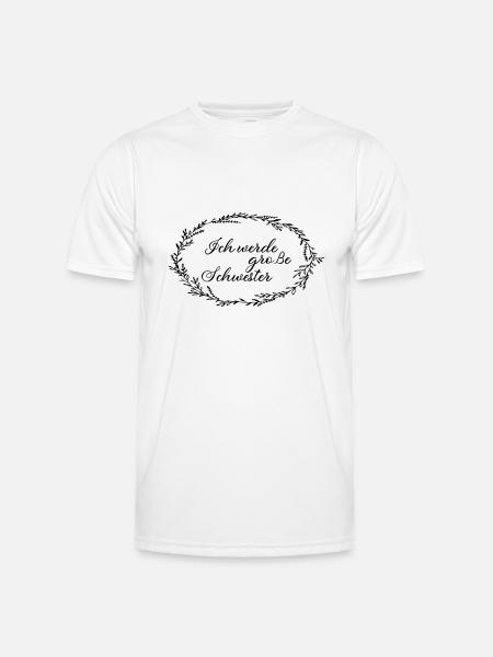 Ich werde grosse Schwester - Männer Funktions-T-Shirt - Weiß