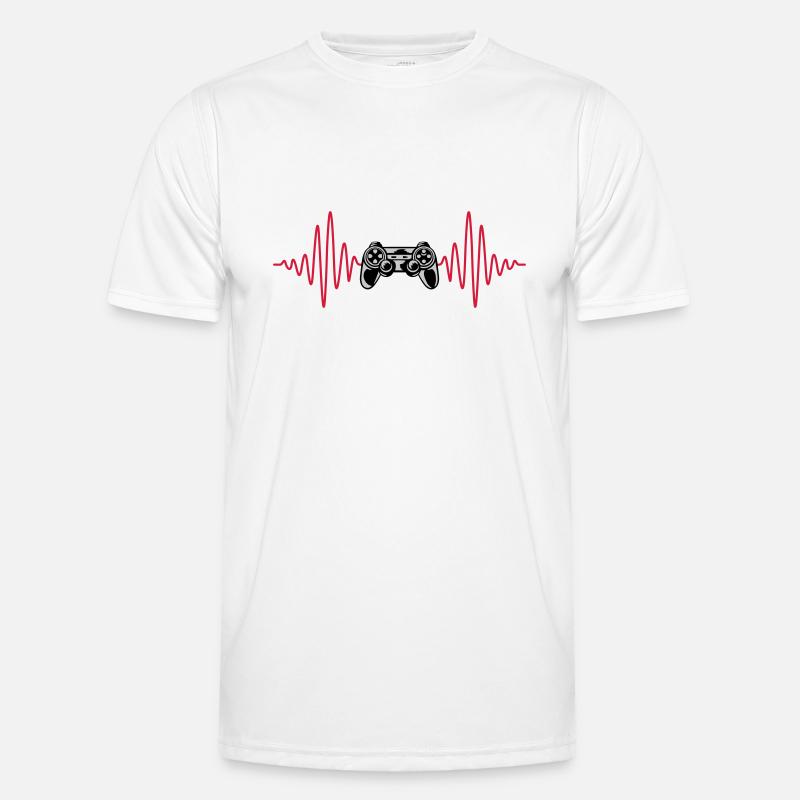Puls Konsole Retro Controller - Männer Funktions-T-Shirt - Weiß