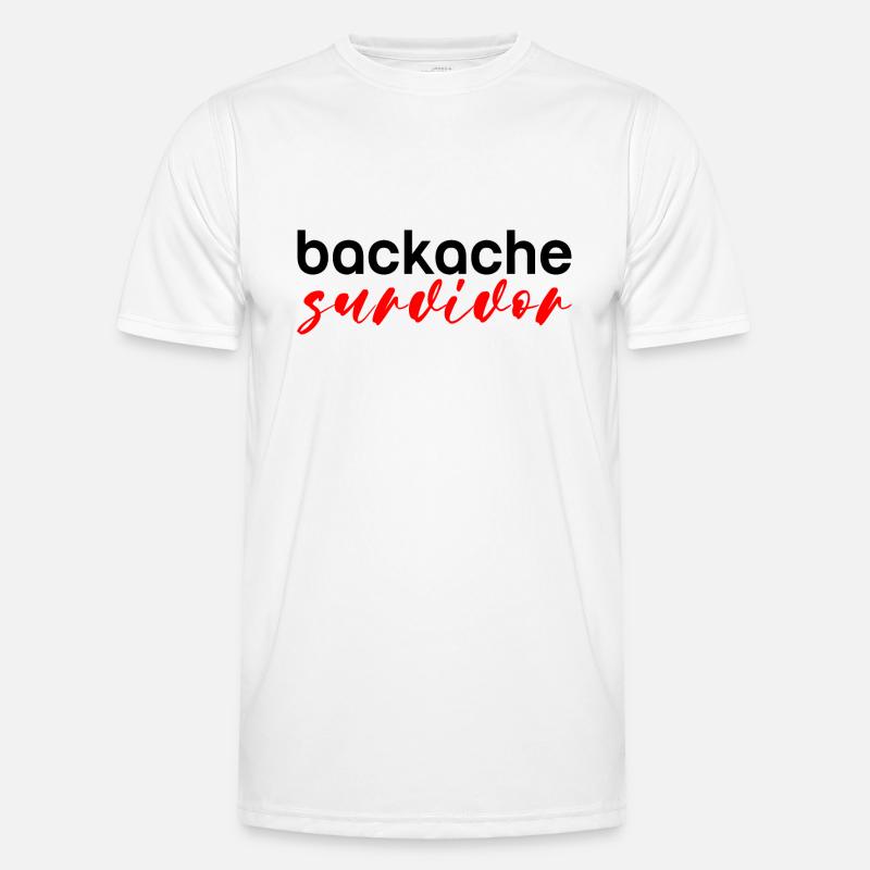 Backache Survivor 3 - Männer Funktions-T-Shirt - Weiß