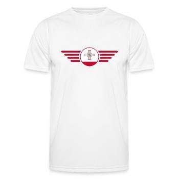 J’aime Malte, T-shirt design de style élégance - T-shirt sport Homme - blanc - Devant - AI Model Male 178 dark (178cm)