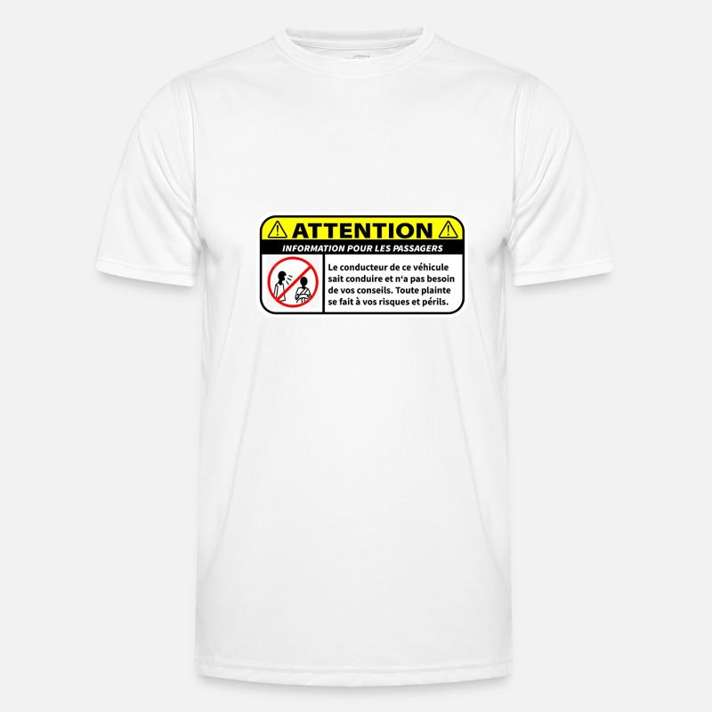 Information for passengers - Men's Functional T-Shirt - white