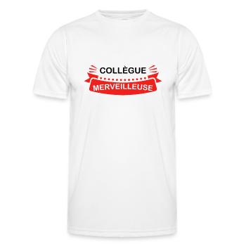 Wonderful colleague - Men's Functional T-Shirt - white - Front - AI Model Male 178 dark (178cm)