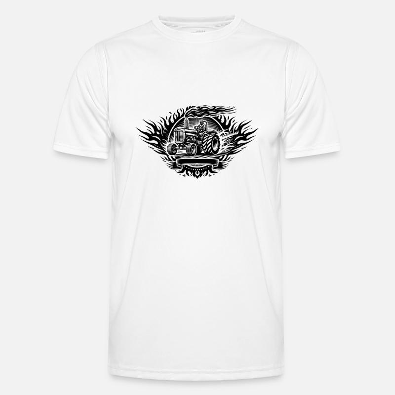 Tractor Pulling Logo - Männer Funktions-T-Shirt - Weiß