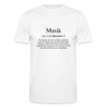 Musik Definition Dictionary - Männer Funktions-T-Shirt - Weiß - Vorne - AI Model Male 178 dark (178cm)