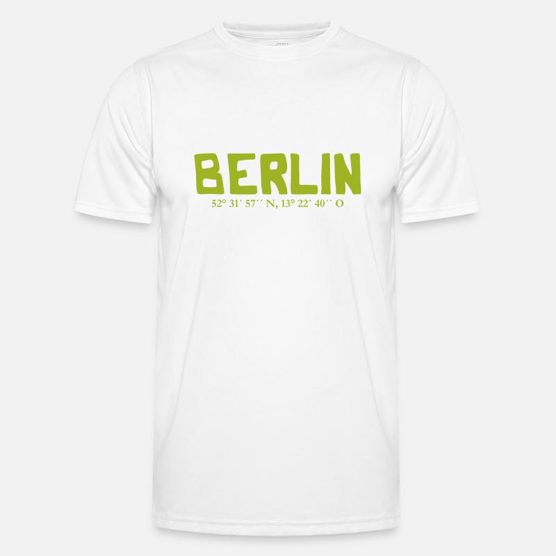 Coordonnées de Berlin - Latitude - Longitude T-shirt sport Homme