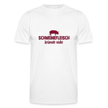 Schweinefleisch krümelt nicht - Grill - grillen - Männer Funktions-T-Shirt - Weiß - Vorne - AI Model Male 178 dark (178cm)