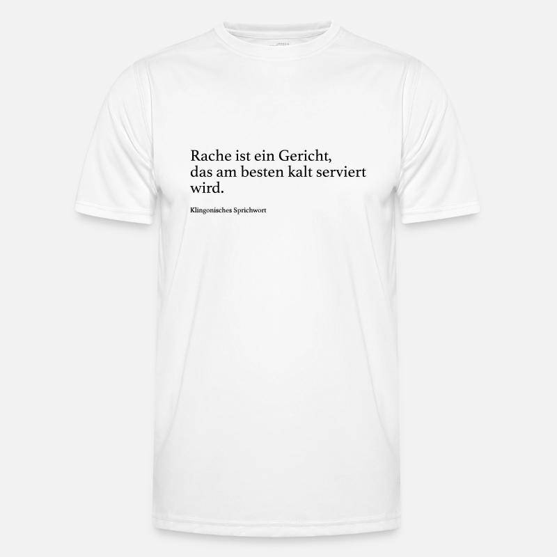 Rache ist ein Gericht, das am besten kalt servier Männer Funktions-T-Shirt