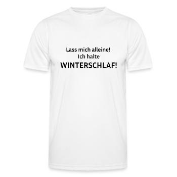 Lass mich alleine Ich halte Winterschlaf - Männer Funktions-T-Shirt - Weiß - Vorne - AI Model Male 178 dark (178cm)