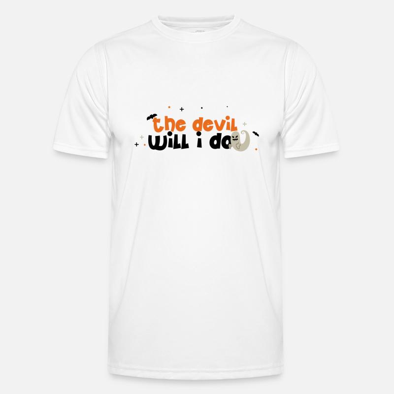 the devil will i do - Männer Funktions-T-Shirt - Weiß
