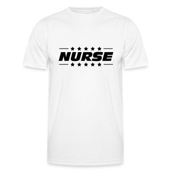 Nurse - Männer Funktions-T-Shirt - Weiß - Vorne - AI Model Male 178 dark (178cm)