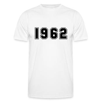 1962 - Men's Functional T-Shirt - white - Front - AI Model Male 178 dark (178cm)