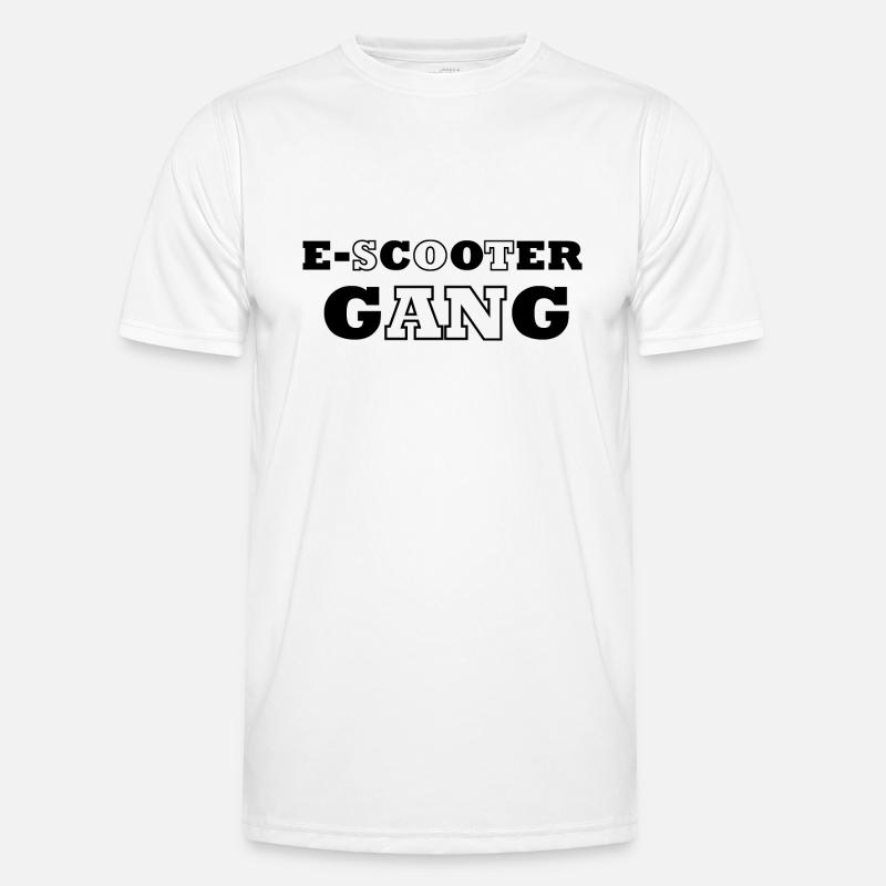 E-Scooter E-Roller Scooter - Men's Functional T-Shirt - white