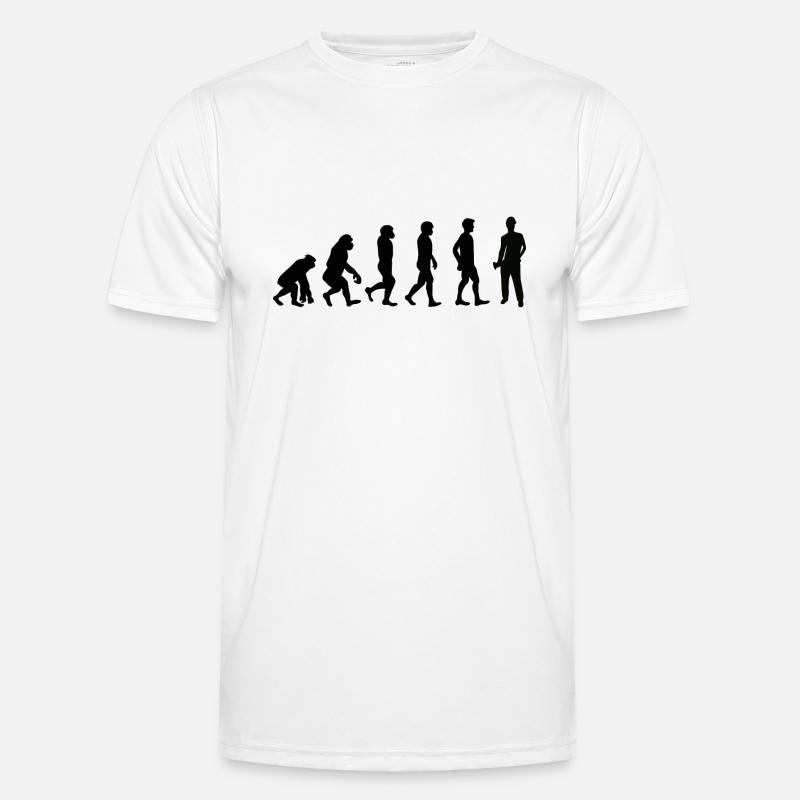 Evolution Bauarbeiter schwarz Männer Funktions-T-Shirt