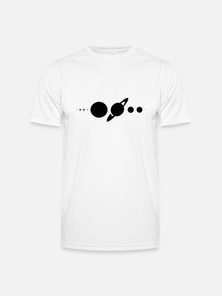 Sonnensystem* - Männer Funktions-T-Shirt - Weiß