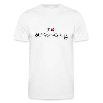 i_love_st_peter_ording__f2 - Männer Funktions-T-Shirt - Weiß - Vorne - AI Model Male 178 dark (178cm)