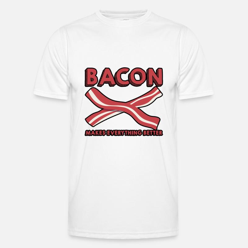 Bacon Makes Everything Better 10 - Männer Funktions-T-Shirt - Weiß