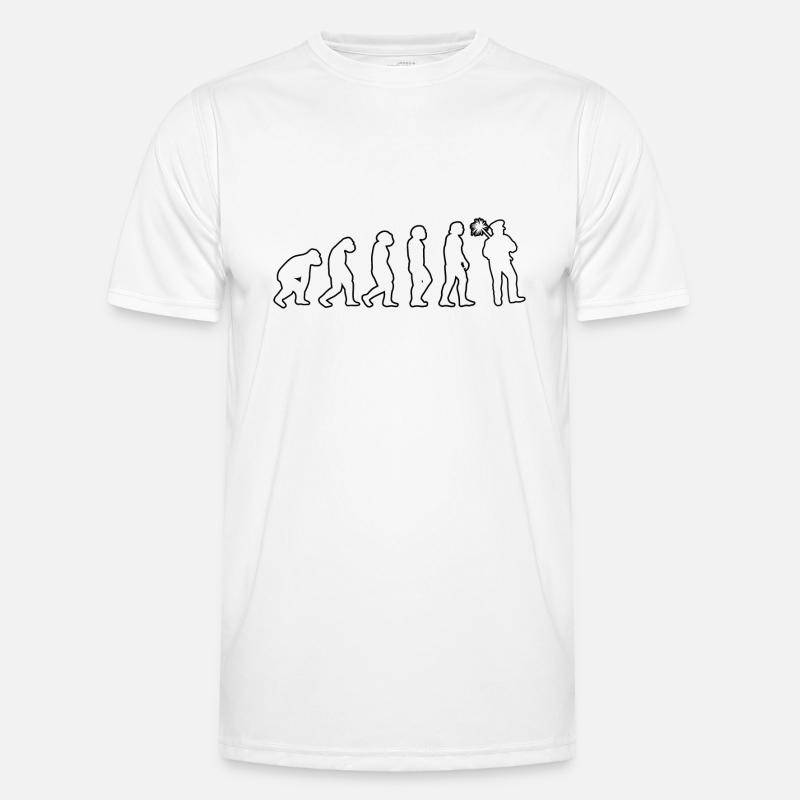 Schornsteinfeger Essenkehrer Evolution Kaminkehrer - Männer Funktions-T-Shirt - Weiß