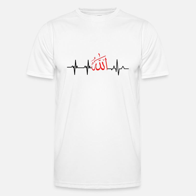 Herzschlag allah Männer Funktions-T-Shirt