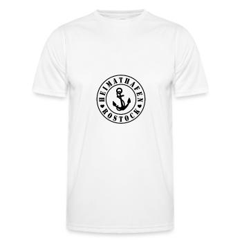 Heimathafen Rostock - Männer Funktions-T-Shirt - Weiß - Vorne - AI Model Male 178 dark (178cm)