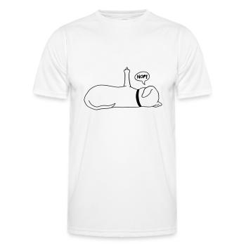 Lazy Dog Dog Lover Dog Owner Saying - Men's Functional T-Shirt - white - Front - AI Model Male 178 dark (178cm)