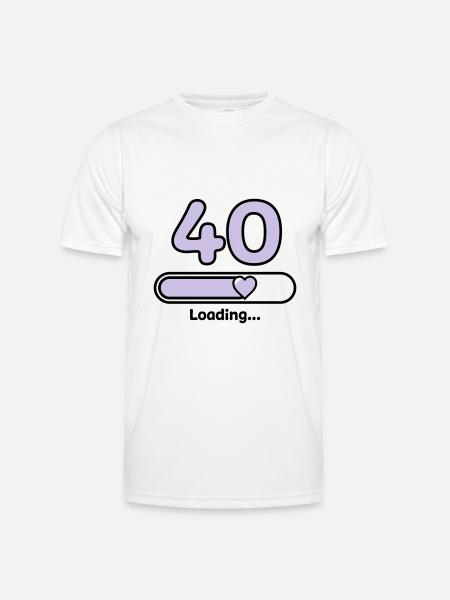 40 ans - T-shirt sport Homme - blanc