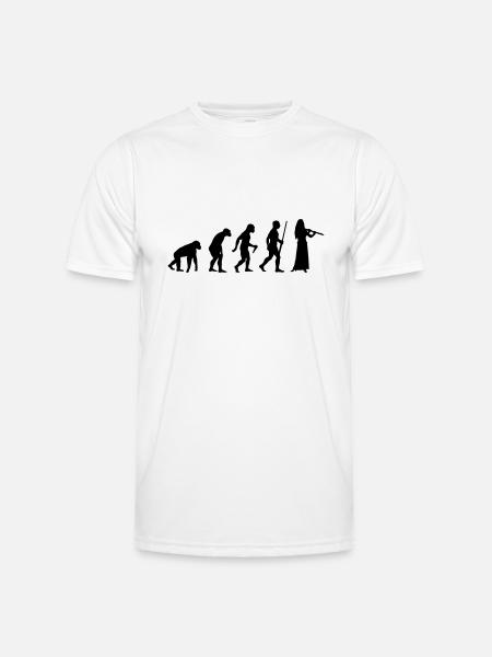 Female Flute Evolution - Männer Funktions-T-Shirt - Weiß
